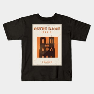 Notre Dame Paris Poster Design Kids T-Shirt